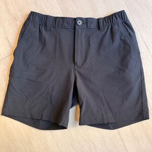 Chubbies Shorts Mens Small Black 6 Inch Inseam Elastic Waist Hybrid